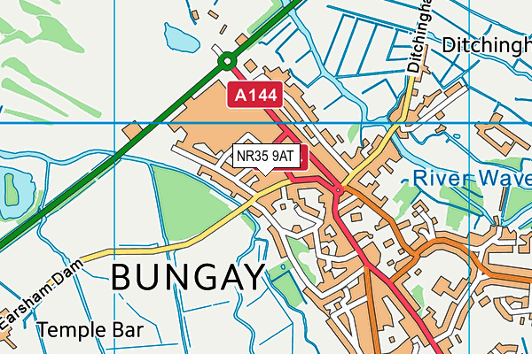 NR35 9AT map - OS VectorMap District (Ordnance Survey)