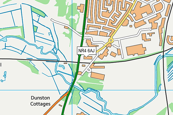 NR4 6AJ map - OS VectorMap District (Ordnance Survey)