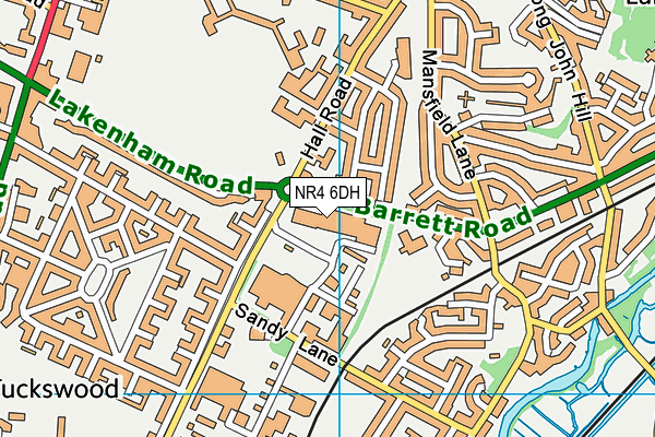 NR4 6DH map - OS VectorMap District (Ordnance Survey)