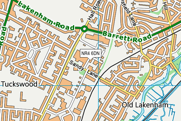 NR4 6DN map - OS VectorMap District (Ordnance Survey)