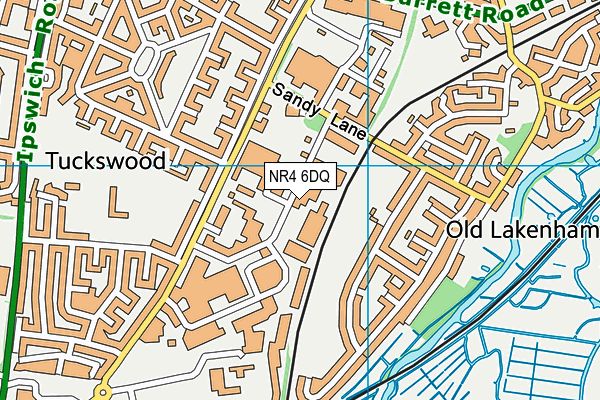 NR4 6DQ map - OS VectorMap District (Ordnance Survey)