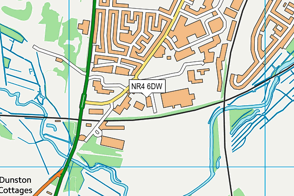 NR4 6DW map - OS VectorMap District (Ordnance Survey)