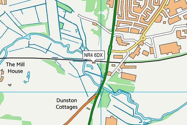 NR4 6DX map - OS VectorMap District (Ordnance Survey)