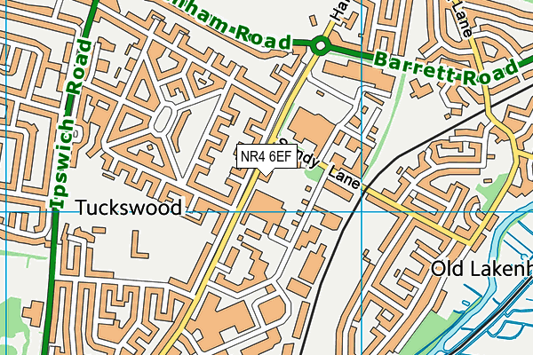 NR4 6EF map - OS VectorMap District (Ordnance Survey)