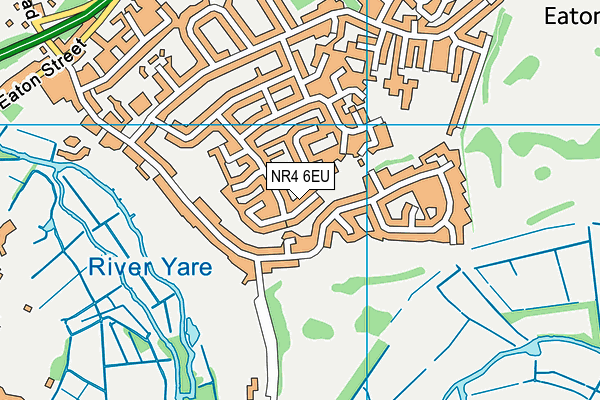 NR4 6EU map - OS VectorMap District (Ordnance Survey)
