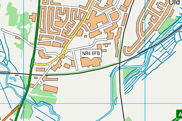 NR4 6FB map - OS VectorMap District (Ordnance Survey)