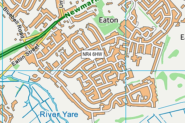NR4 6HW map - OS VectorMap District (Ordnance Survey)