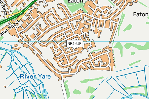 NR4 6JF map - OS VectorMap District (Ordnance Survey)