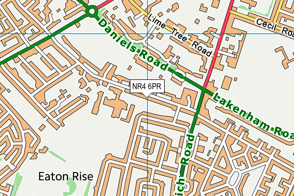 NR4 6PR map - OS VectorMap District (Ordnance Survey)
