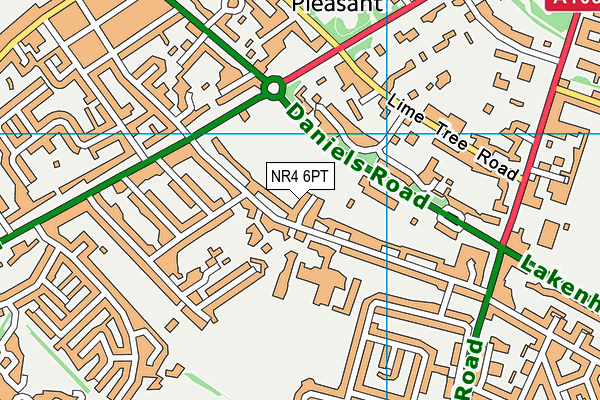 NR4 6PT map - OS VectorMap District (Ordnance Survey)