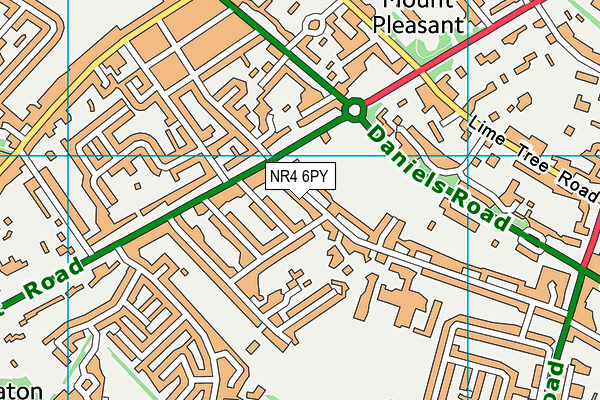 NR4 6PY map - OS VectorMap District (Ordnance Survey)