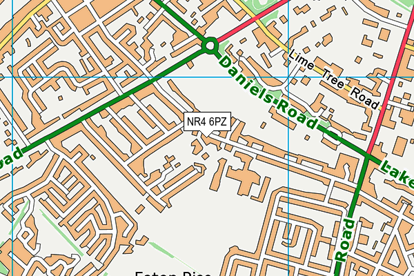 NR4 6PZ map - OS VectorMap District (Ordnance Survey)