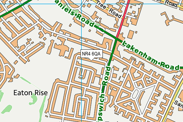 NR4 6QA map - OS VectorMap District (Ordnance Survey)