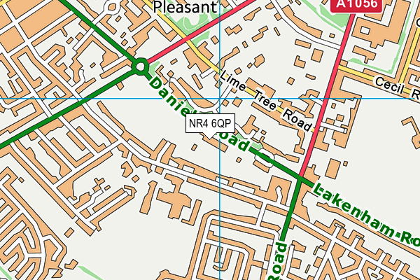 NR4 6QP map - OS VectorMap District (Ordnance Survey)