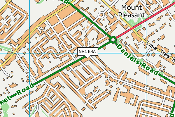 NR4 6SA map - OS VectorMap District (Ordnance Survey)
