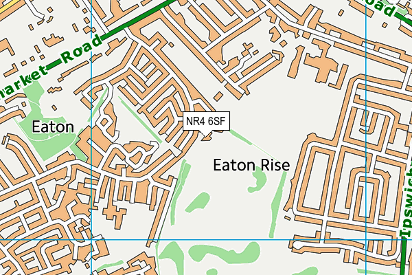 Eaton Golf Club map (NR4 6SF) - OS VectorMap District (Ordnance Survey)