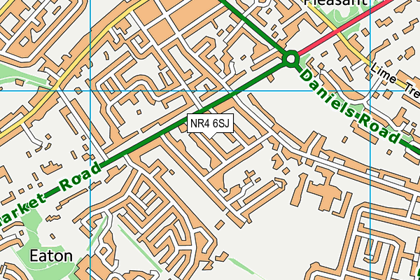 NR4 6SJ map - OS VectorMap District (Ordnance Survey)