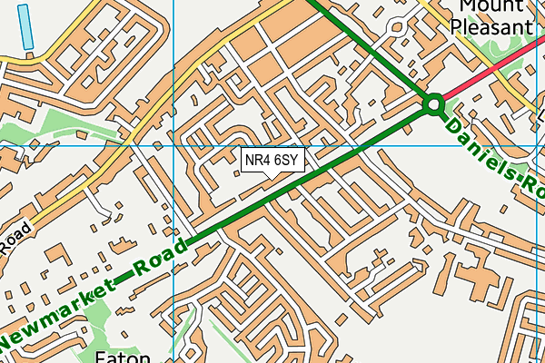 NR4 6SY map - OS VectorMap District (Ordnance Survey)