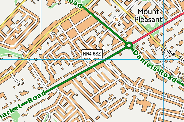 NR4 6SZ map - OS VectorMap District (Ordnance Survey)