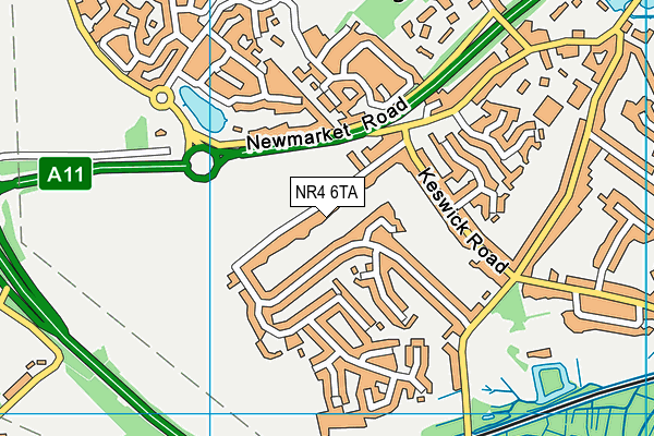 NR4 6TA map - OS VectorMap District (Ordnance Survey)