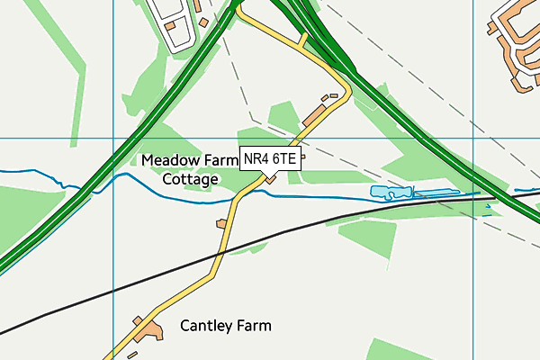 NR4 6TE map - OS VectorMap District (Ordnance Survey)