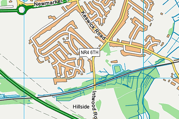 NR4 6TH map - OS VectorMap District (Ordnance Survey)
