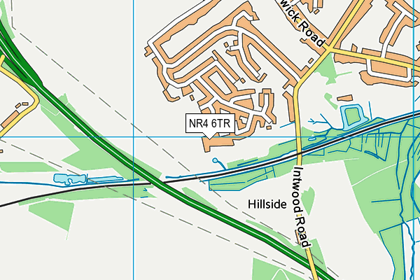 NR4 6TR map - OS VectorMap District (Ordnance Survey)