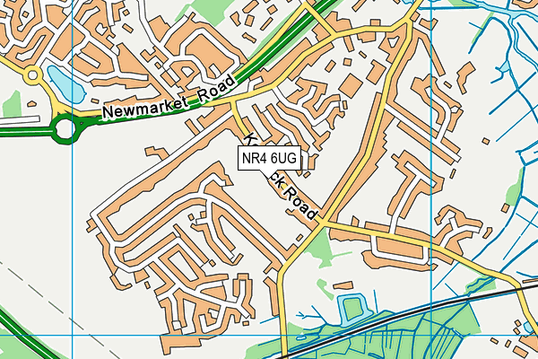 NR4 6UG map - OS VectorMap District (Ordnance Survey)