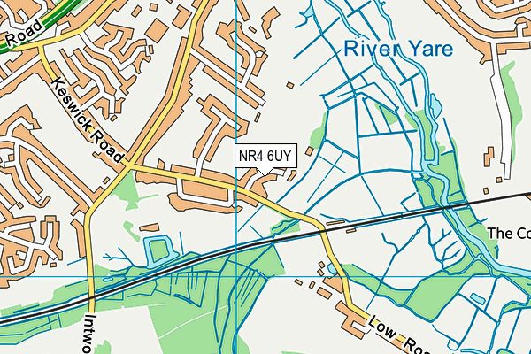 NR4 6UY map - OS VectorMap District (Ordnance Survey)