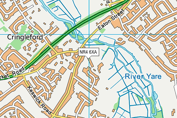 NR4 6XA map - OS VectorMap District (Ordnance Survey)