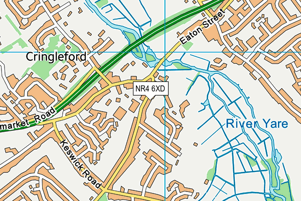 NR4 6XD map - OS VectorMap District (Ordnance Survey)