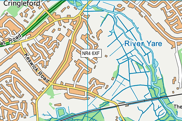 NR4 6XF map - OS VectorMap District (Ordnance Survey)
