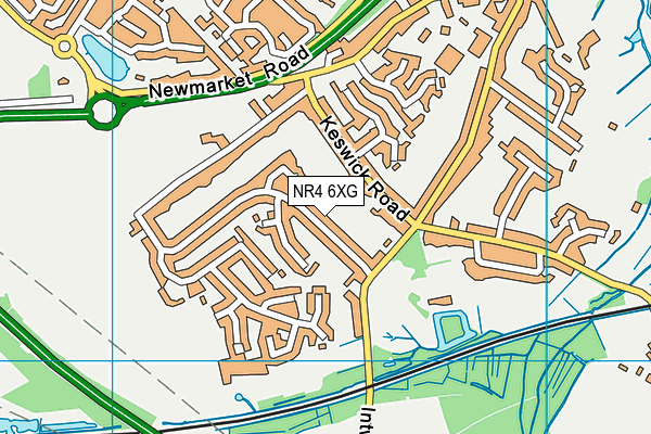 NR4 6XG map - OS VectorMap District (Ordnance Survey)