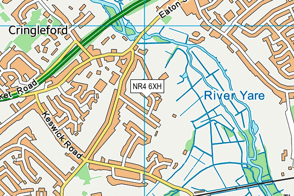 NR4 6XH map - OS VectorMap District (Ordnance Survey)