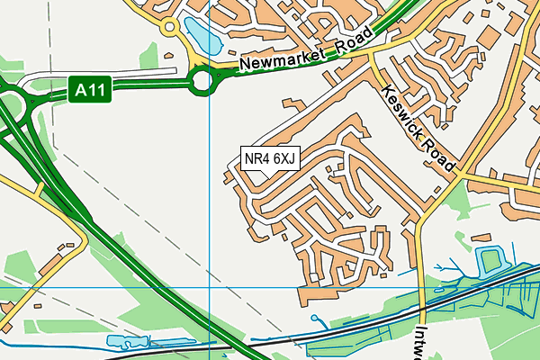 NR4 6XJ map - OS VectorMap District (Ordnance Survey)