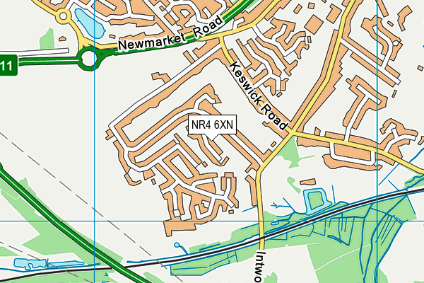 NR4 6XN map - OS VectorMap District (Ordnance Survey)