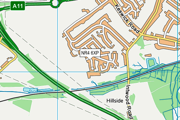 NR4 6XP map - OS VectorMap District (Ordnance Survey)