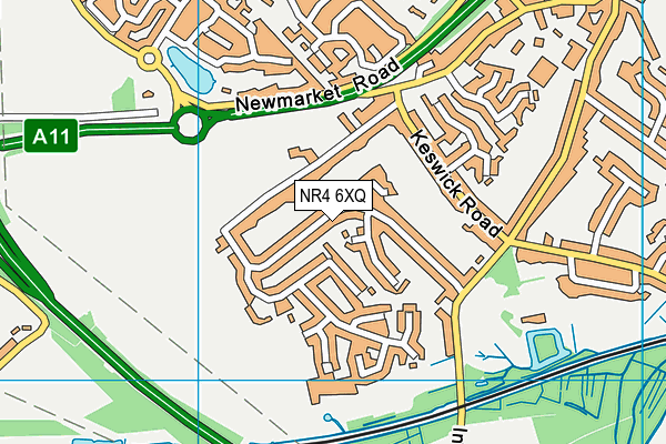 NR4 6XQ map - OS VectorMap District (Ordnance Survey)