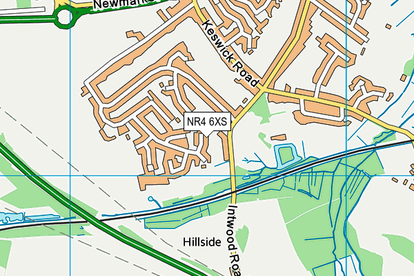 NR4 6XS map - OS VectorMap District (Ordnance Survey)