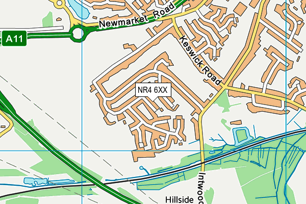 NR4 6XX map - OS VectorMap District (Ordnance Survey)