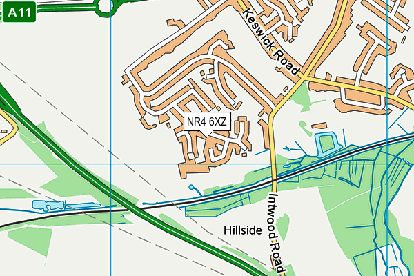 NR4 6XZ map - OS VectorMap District (Ordnance Survey)