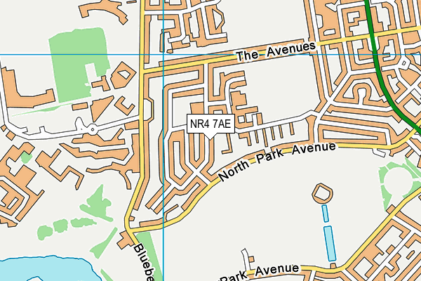 NR4 7AE map - OS VectorMap District (Ordnance Survey)