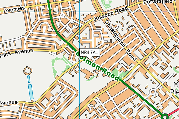 NR4 7AL map - OS VectorMap District (Ordnance Survey)