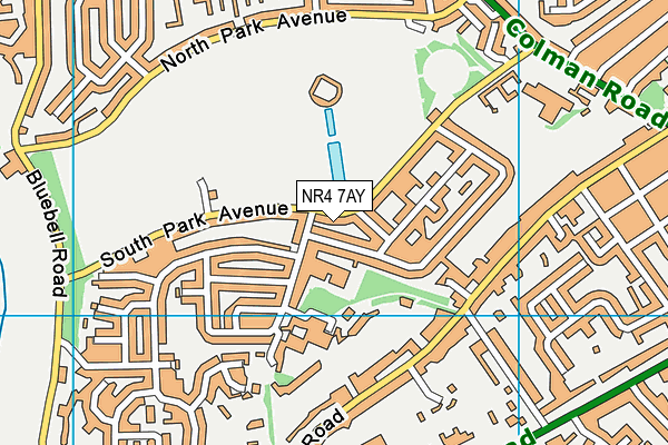 NR4 7AY map - OS VectorMap District (Ordnance Survey)