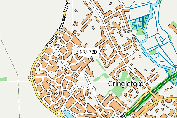 NR4 7BD map - OS VectorMap District (Ordnance Survey)