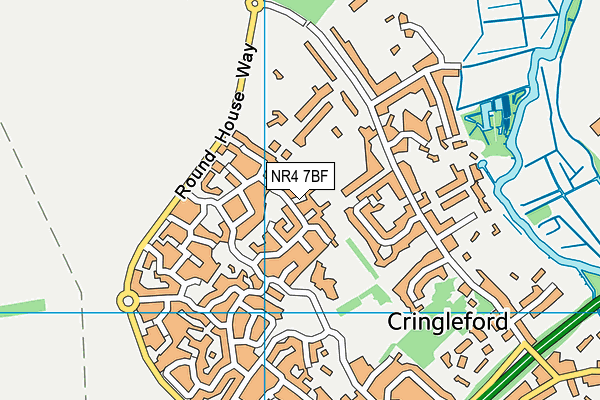 NR4 7BF map - OS VectorMap District (Ordnance Survey)