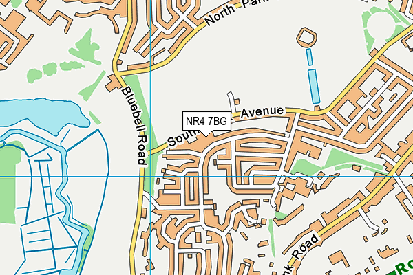 NR4 7BG map - OS VectorMap District (Ordnance Survey)