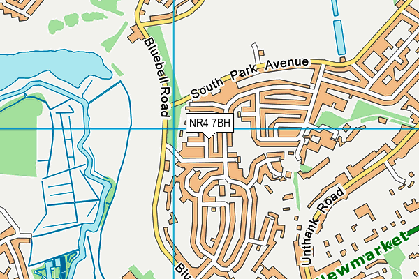 NR4 7BH map - OS VectorMap District (Ordnance Survey)