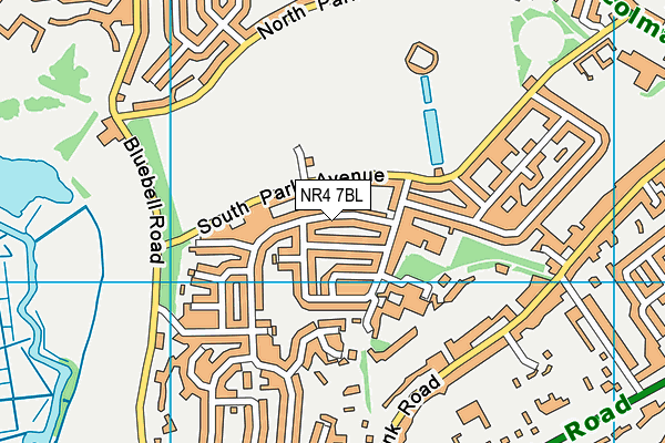 NR4 7BL map - OS VectorMap District (Ordnance Survey)