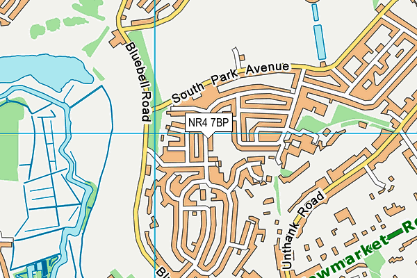 NR4 7BP map - OS VectorMap District (Ordnance Survey)